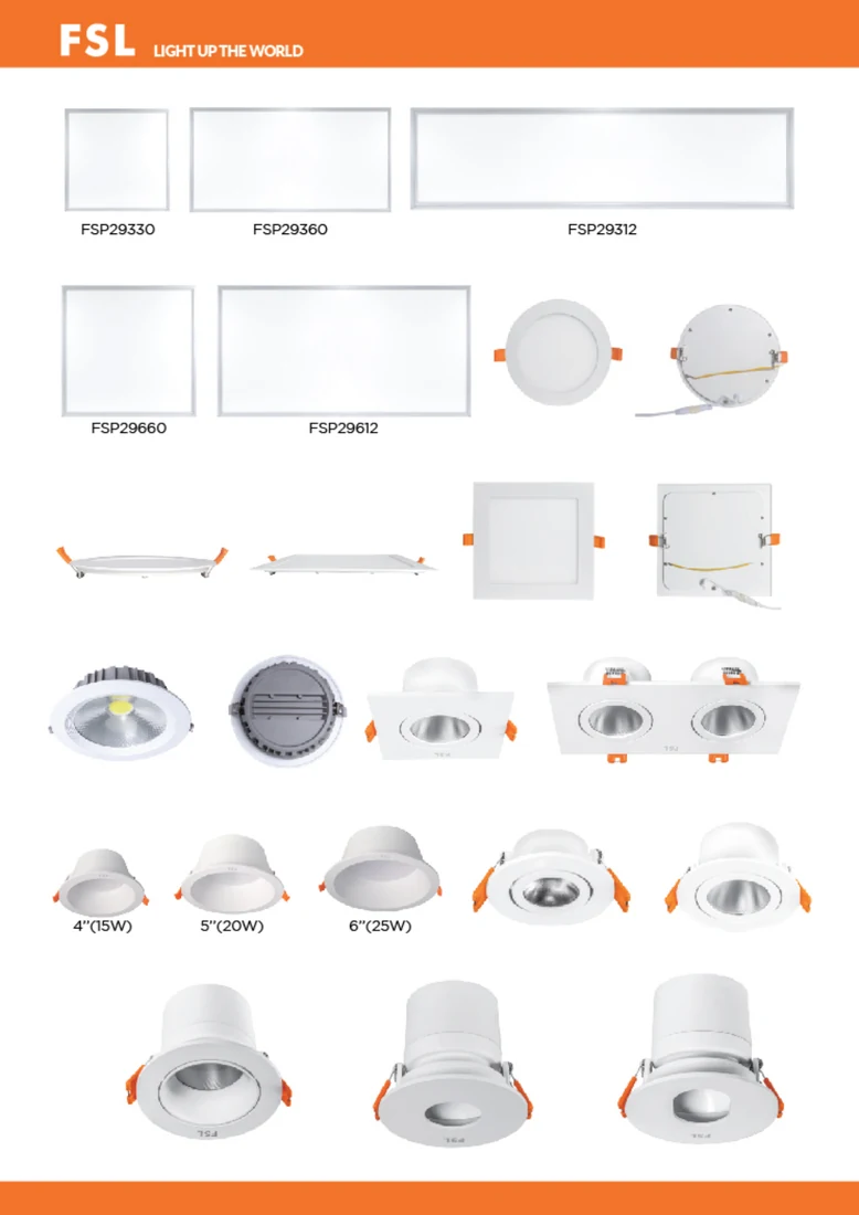 FSL downlight and spotlight product selection