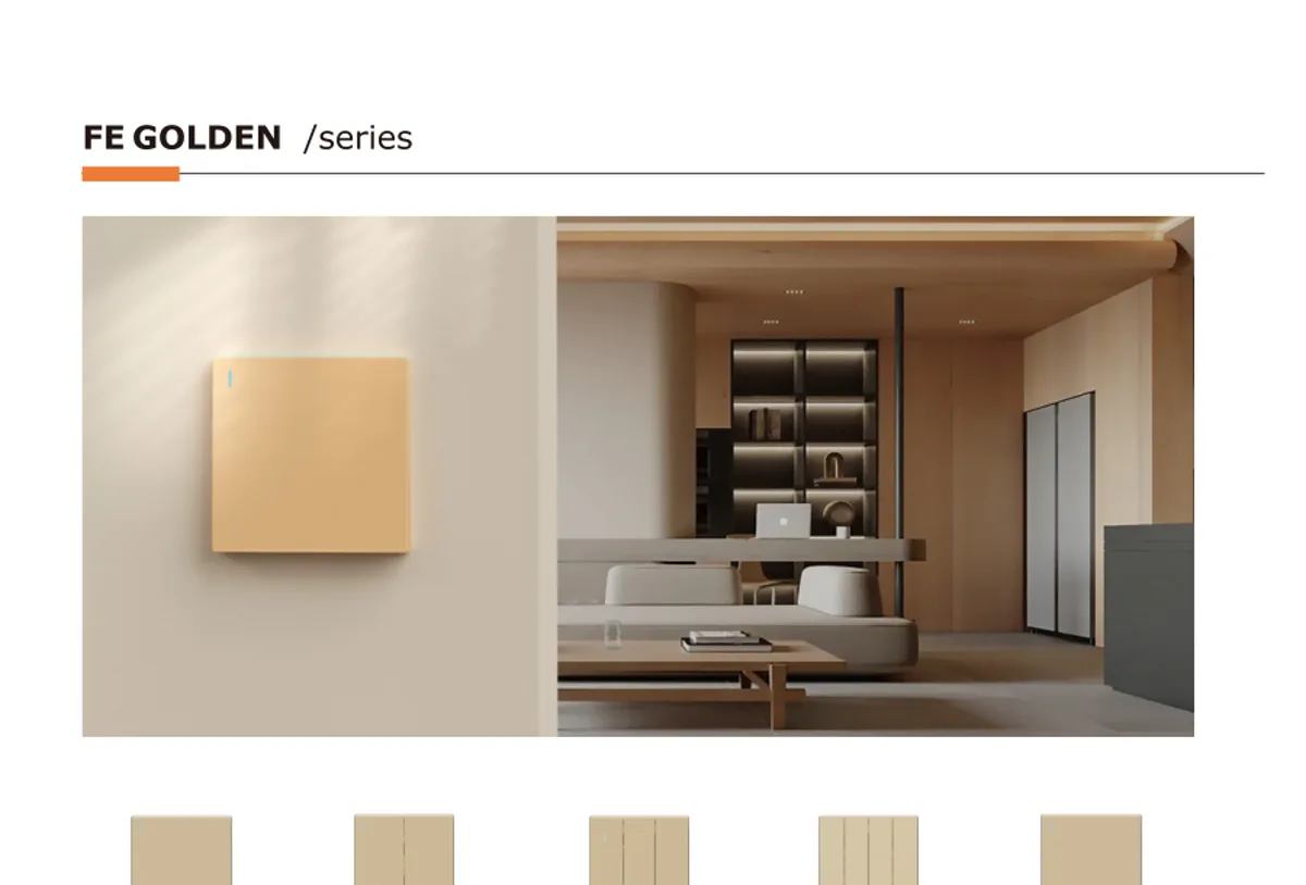 FSL FE Golden switch series in an interior
