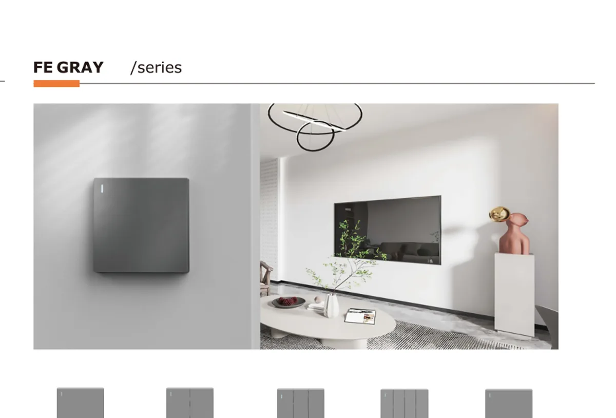 FSL FE Gray switch series in an interior