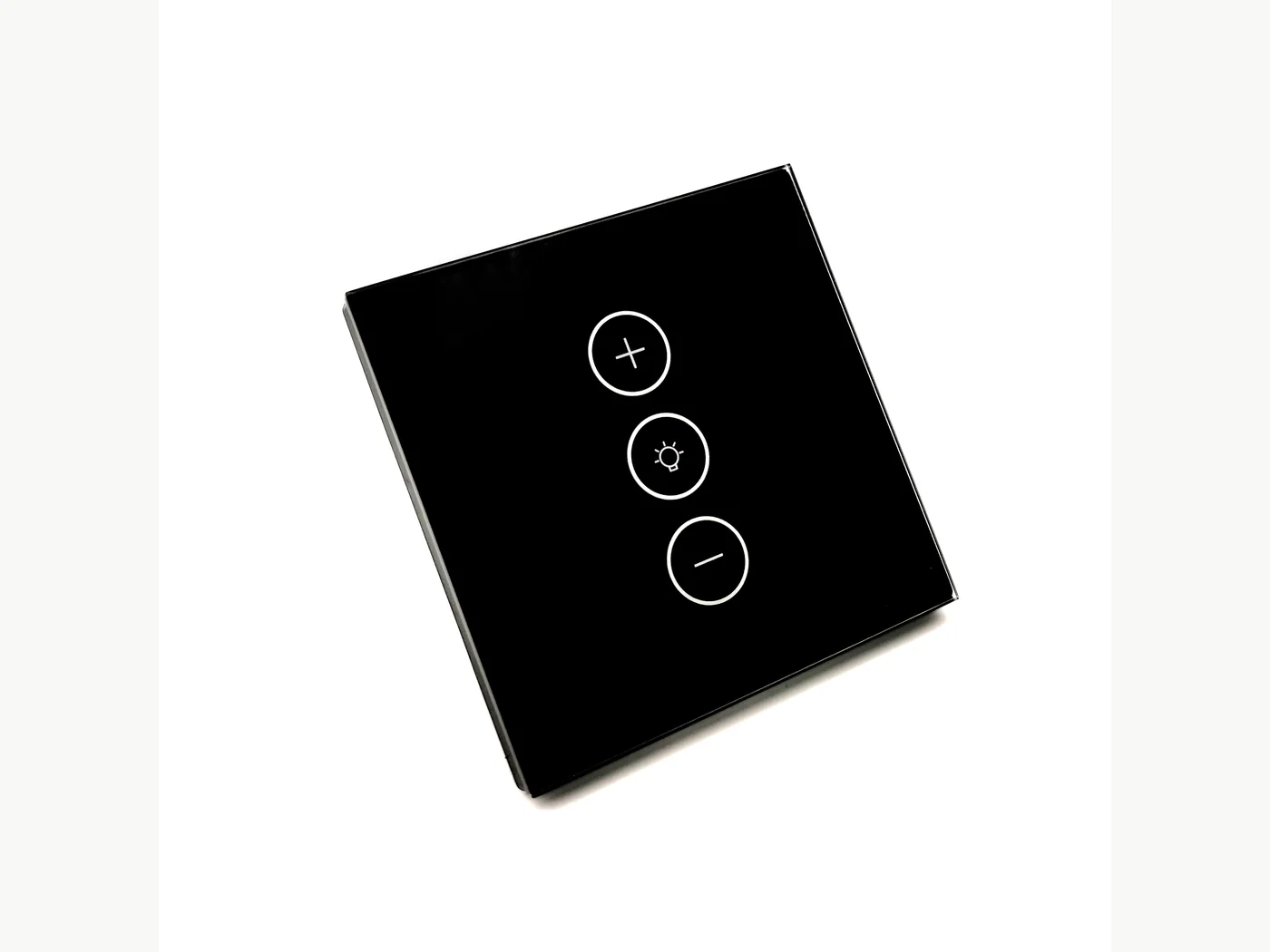 Black Wi-Fi glass dimmer switch