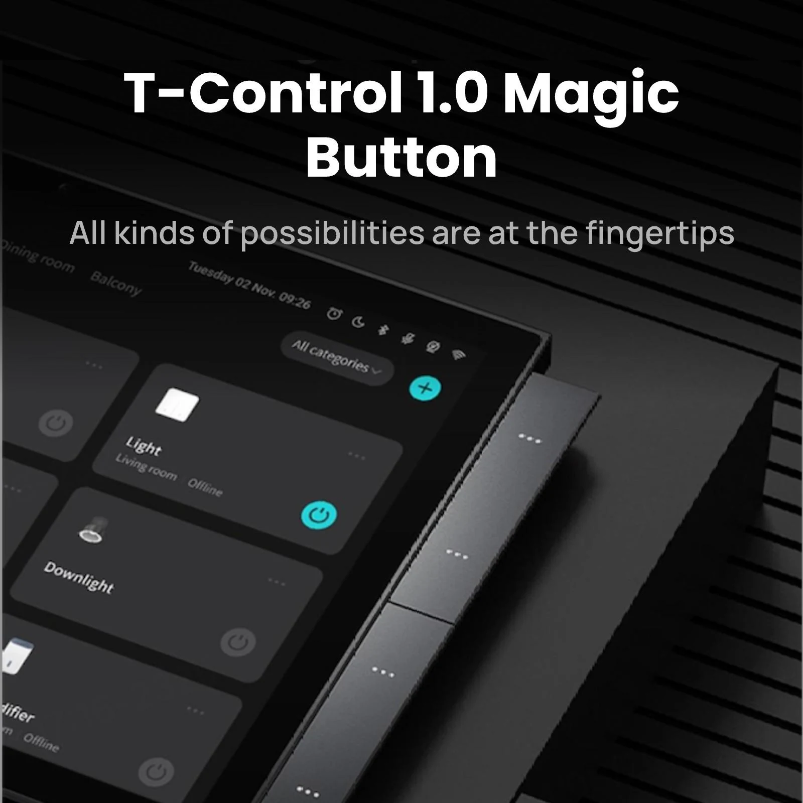 Tuya Control Panel MAX T-Control physical shortcut button feature